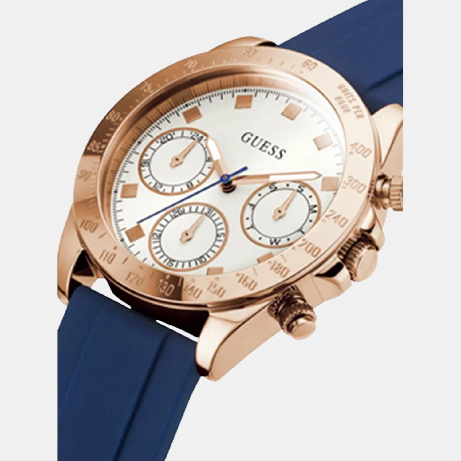 Women Quartz White Dial Chronograph Silicone Watch GW0315L2 - Image 5