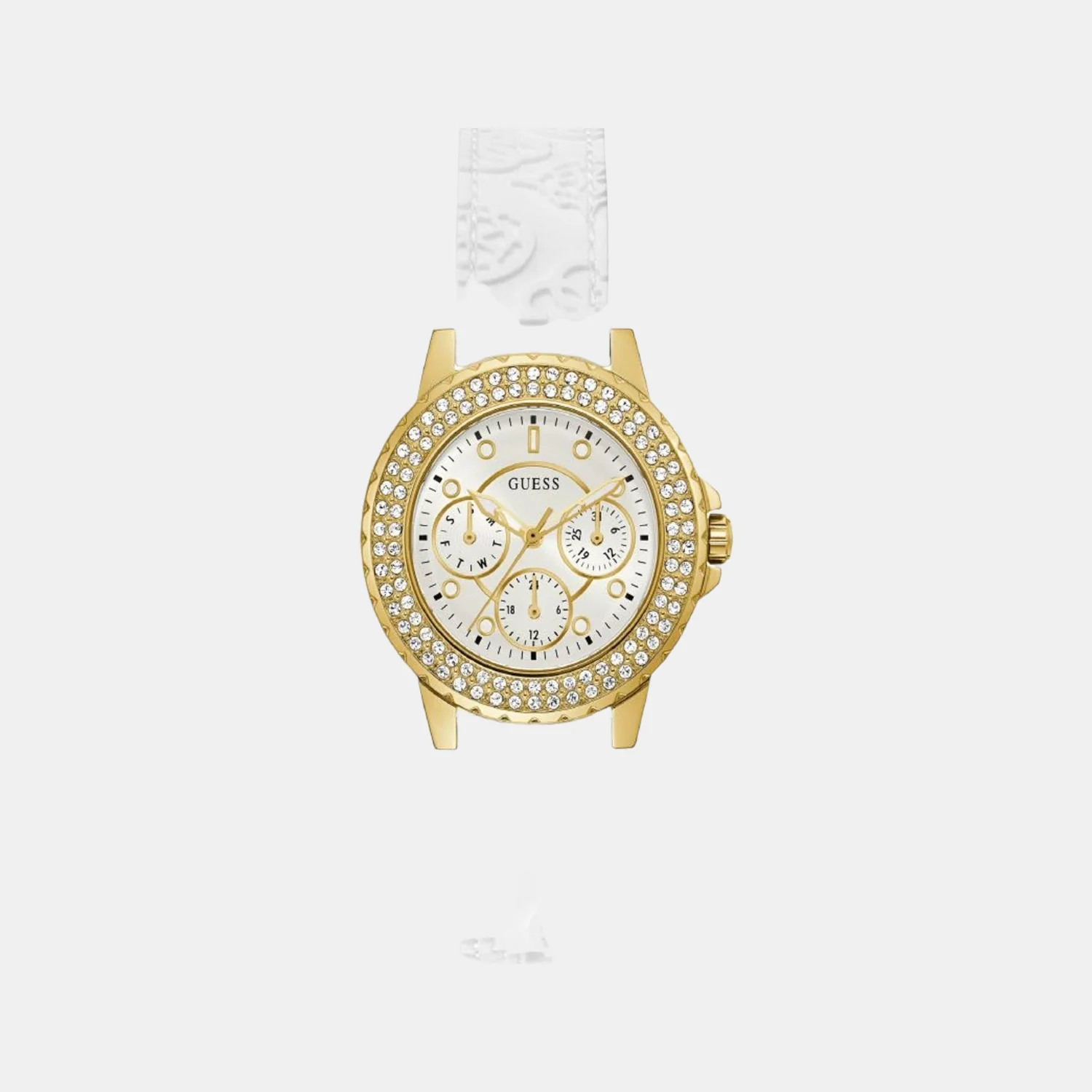 Women Quartz White Dial Chronograph Silicone Watch GW0411L1