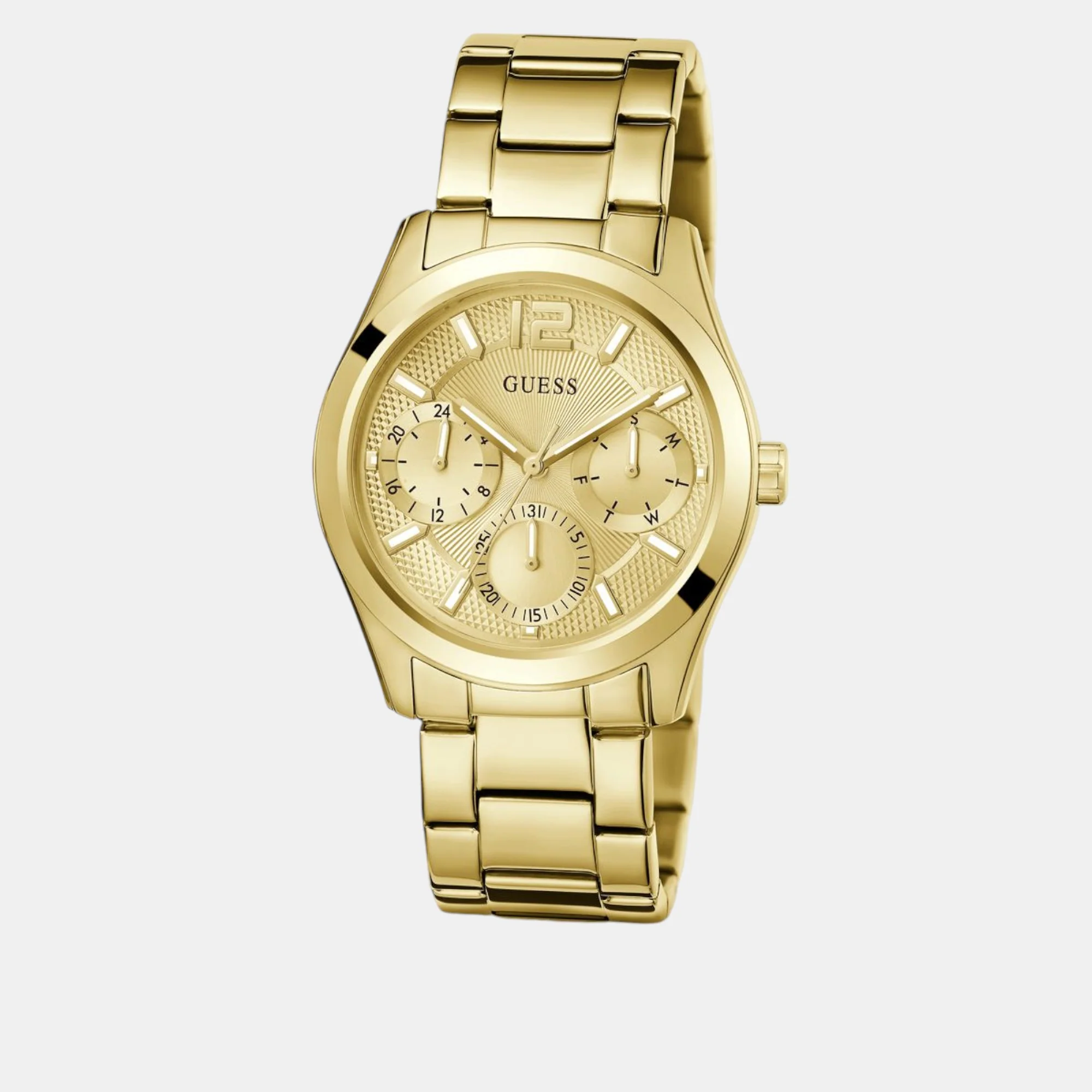 Zoe Women Quartz Champagne Dial Multi-Function Stainless Steel Watch GW0760L2 - Image 3