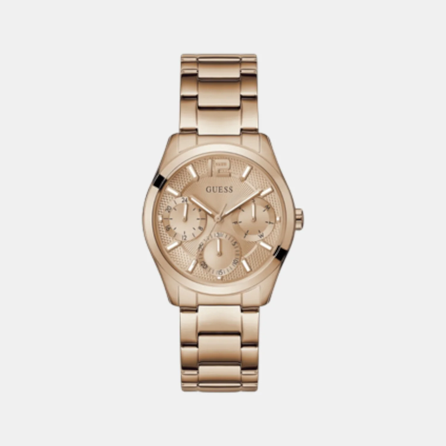 Zoe Women Quartz Rose Gold Dial Multi-Function Stainless Steel Watch GW0760L3