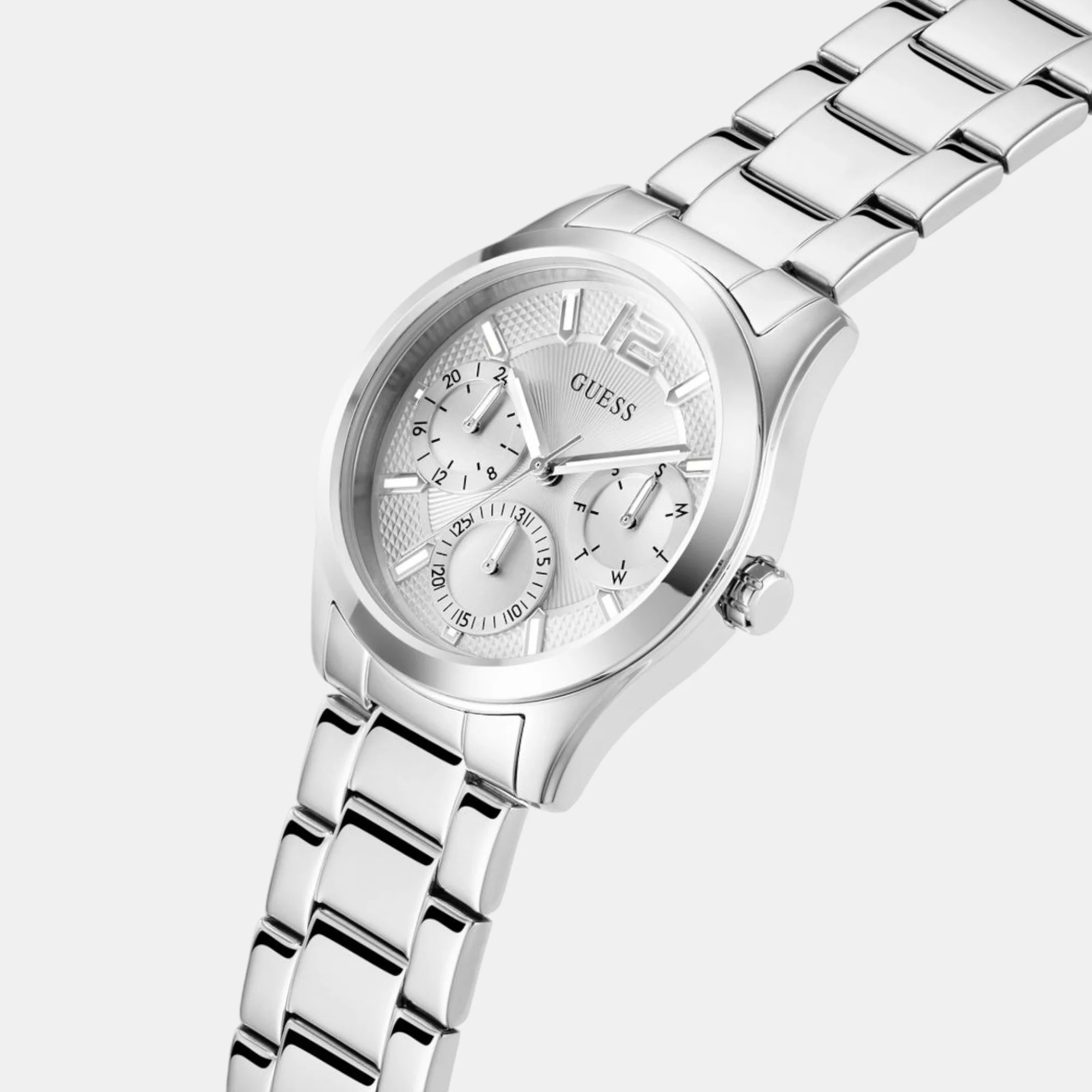 Zoe Women Quartz Silver Dial Multi-Function Stainless Steel Watch GW0760L1 - Image 4