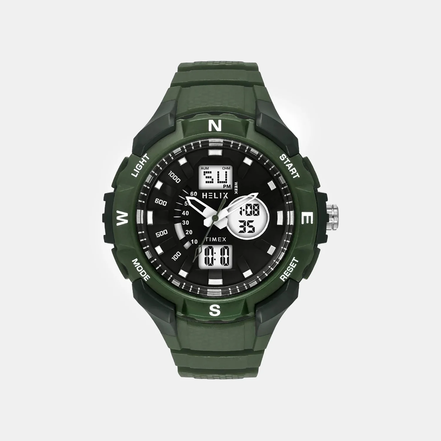 Men Quartz Black Dial Analog-Digital Resin Watch TWESK4603T