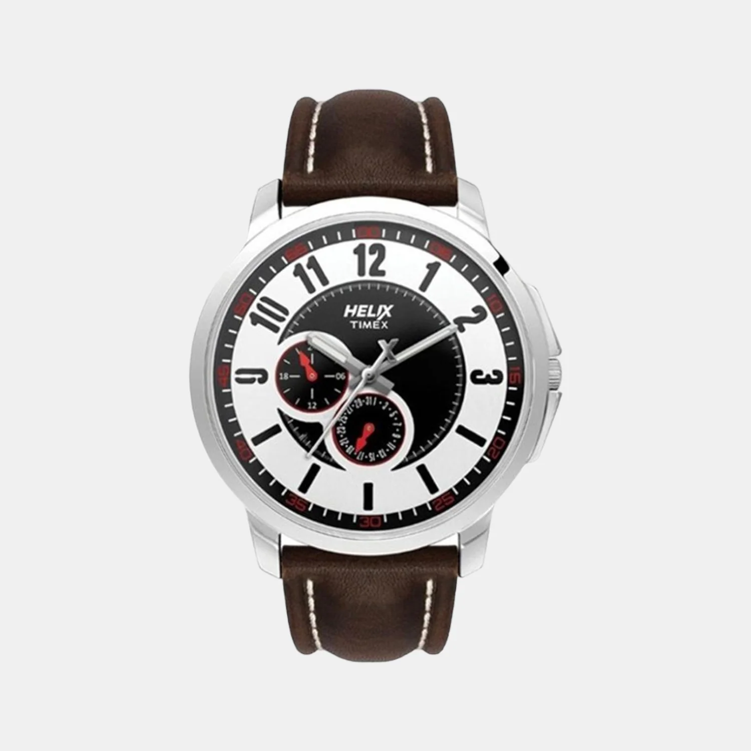 Men Quartz Black Dial Analog Leather Watch TW027HG08