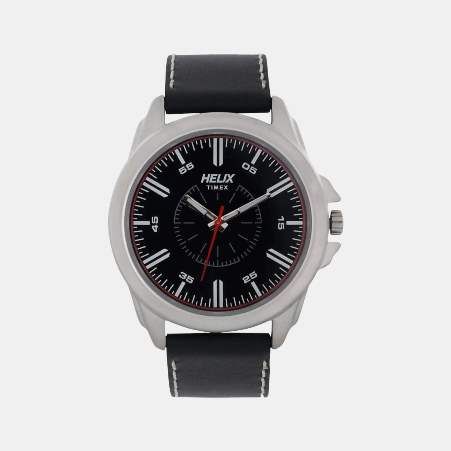 Men Quartz Black Dial Analog Leather Watch TW032HG01