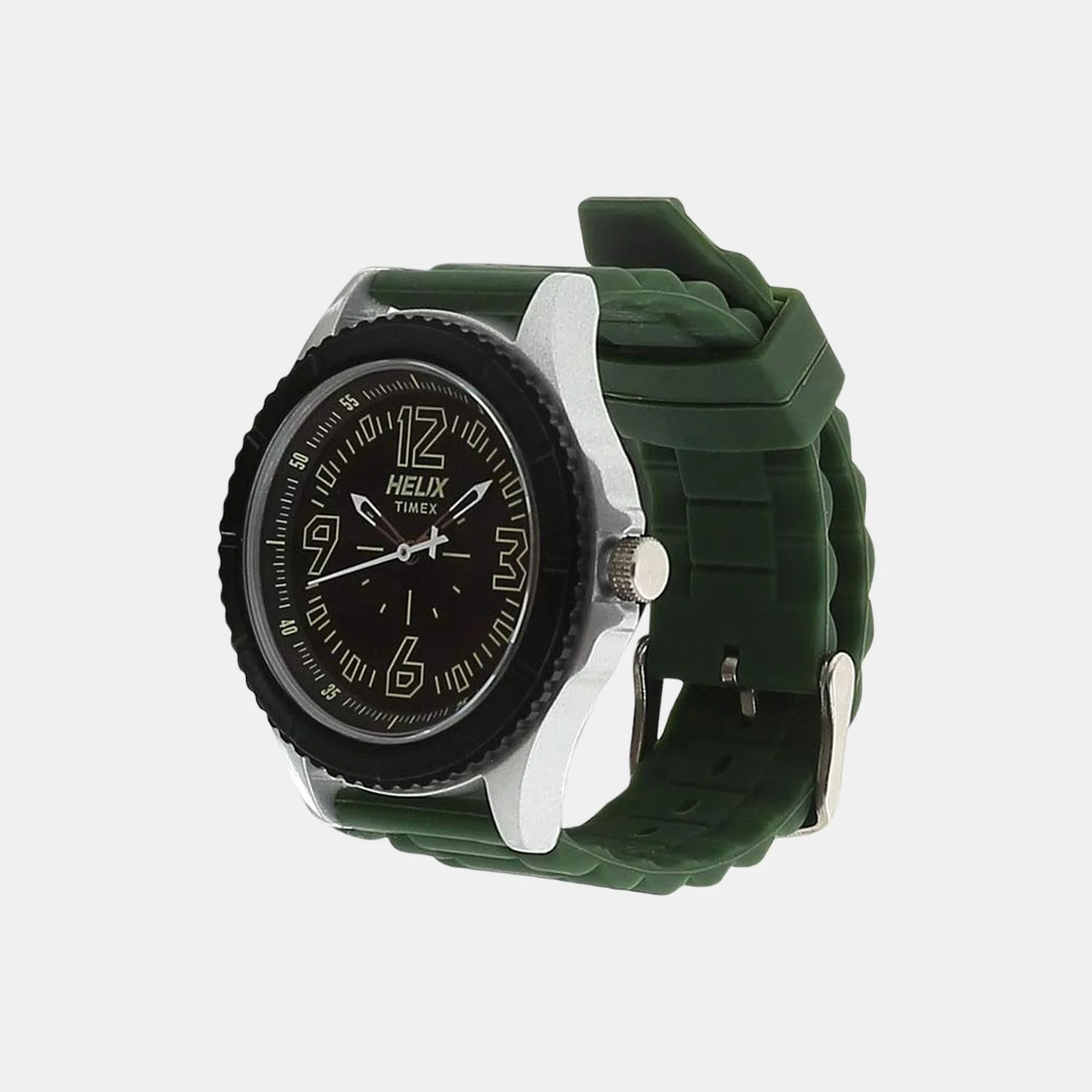 Men Quartz Black Dial Analog Silicone Watch TW033HG09 - Image 3
