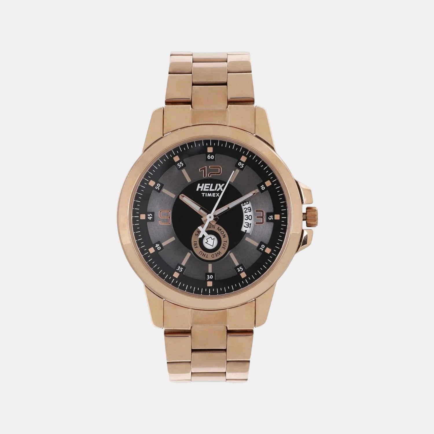 Men Quartz Black Dial Analog Stainless Steel Watch TW023HG18