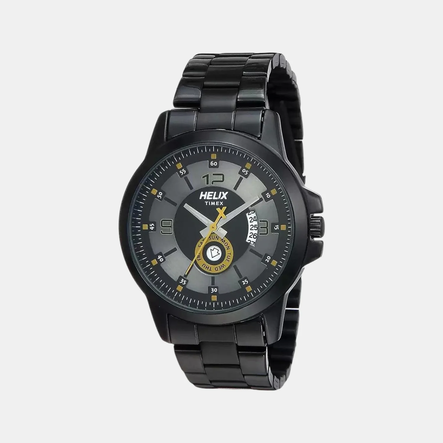 Men Quartz Black Dial Analog Stainless Steel Watch TW023HG20