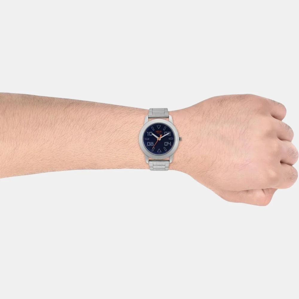 Men Quartz Blue Dial Analog Brass Watch TW028HG05 - Image 3