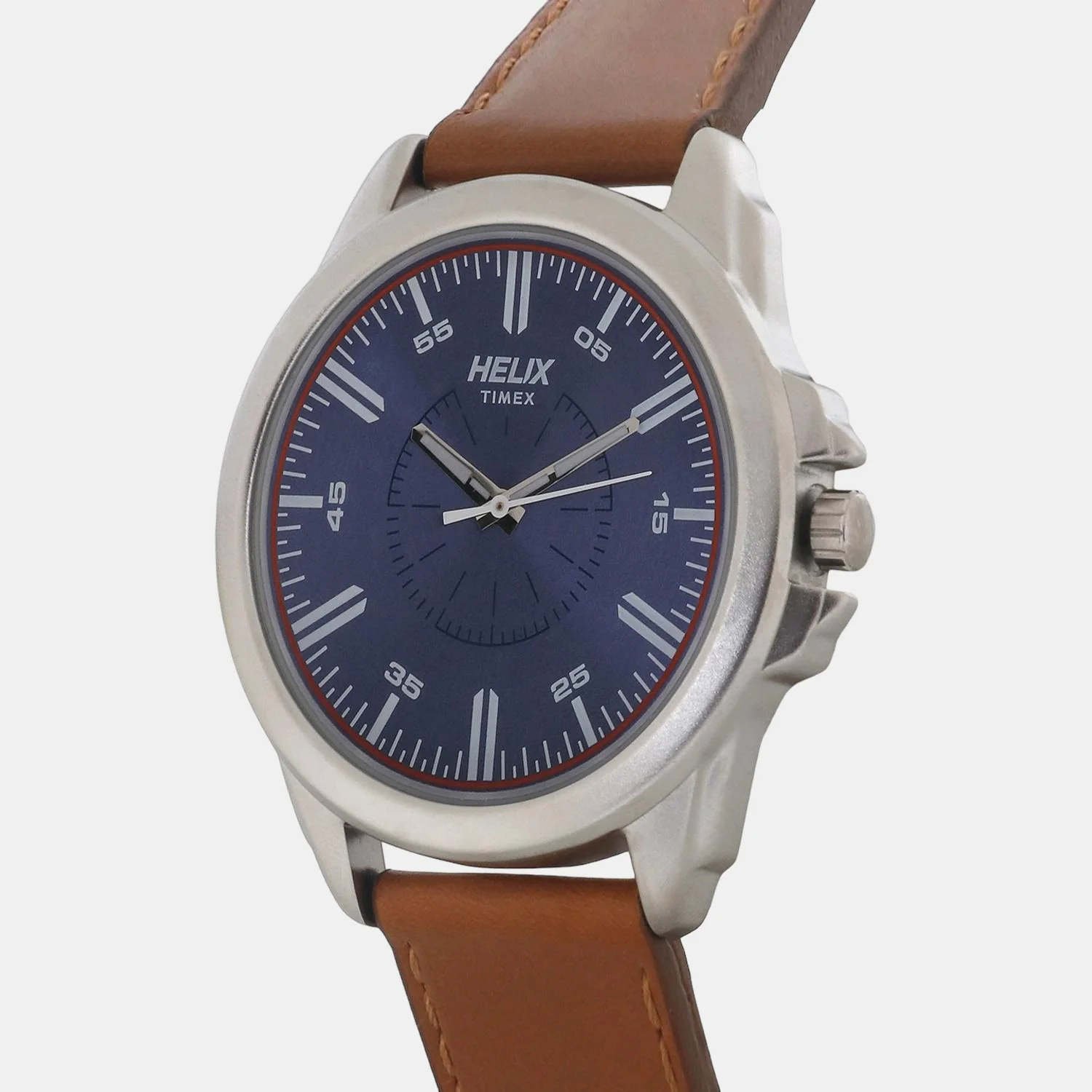 Men Quartz Blue Dial Analog Leather Watch TW032HG02 - Image 3