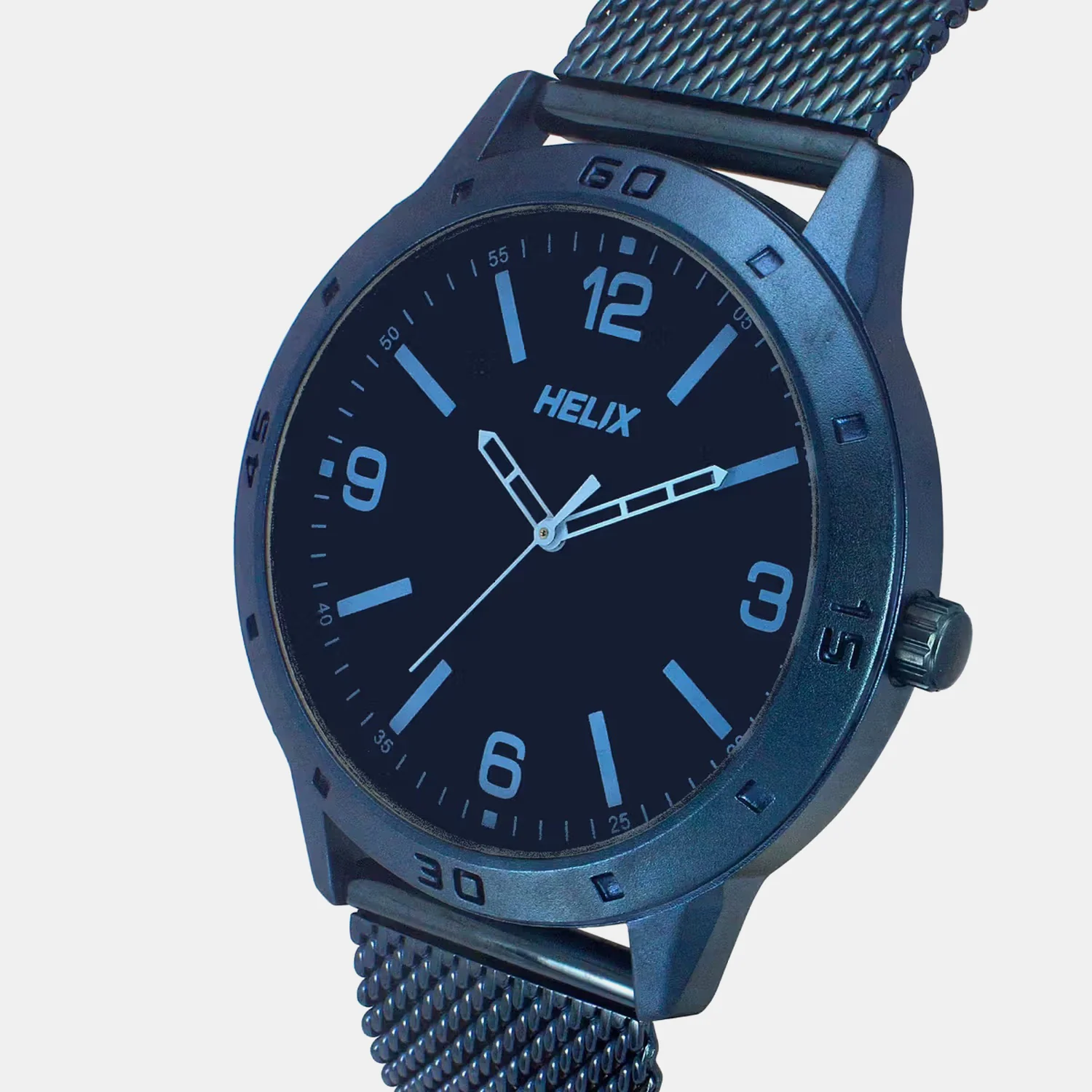 Men Quartz Blue Dial Analog Mesh Watch TW051HG01 - Image 2