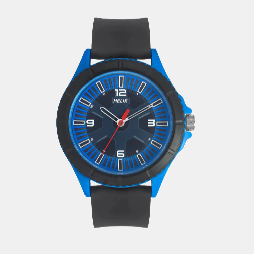 Men Quartz Blue Dial Analog Silicone Watch TW033HG21
