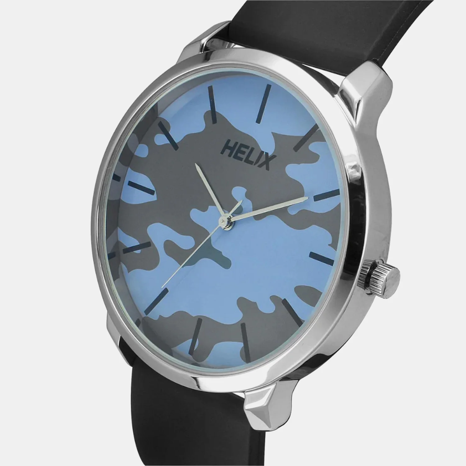 Men Quartz Dual Tone Dial Analog Silicone Watch TW039HG17 - Image 2