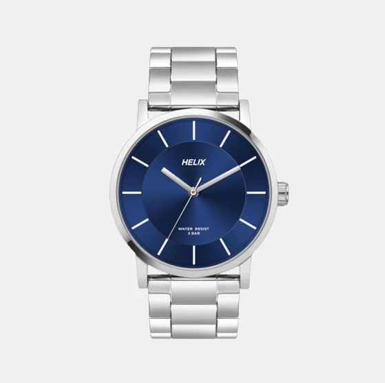 Men Quartz Blue Dial Analog Stainless Steel Watch TW035HG09