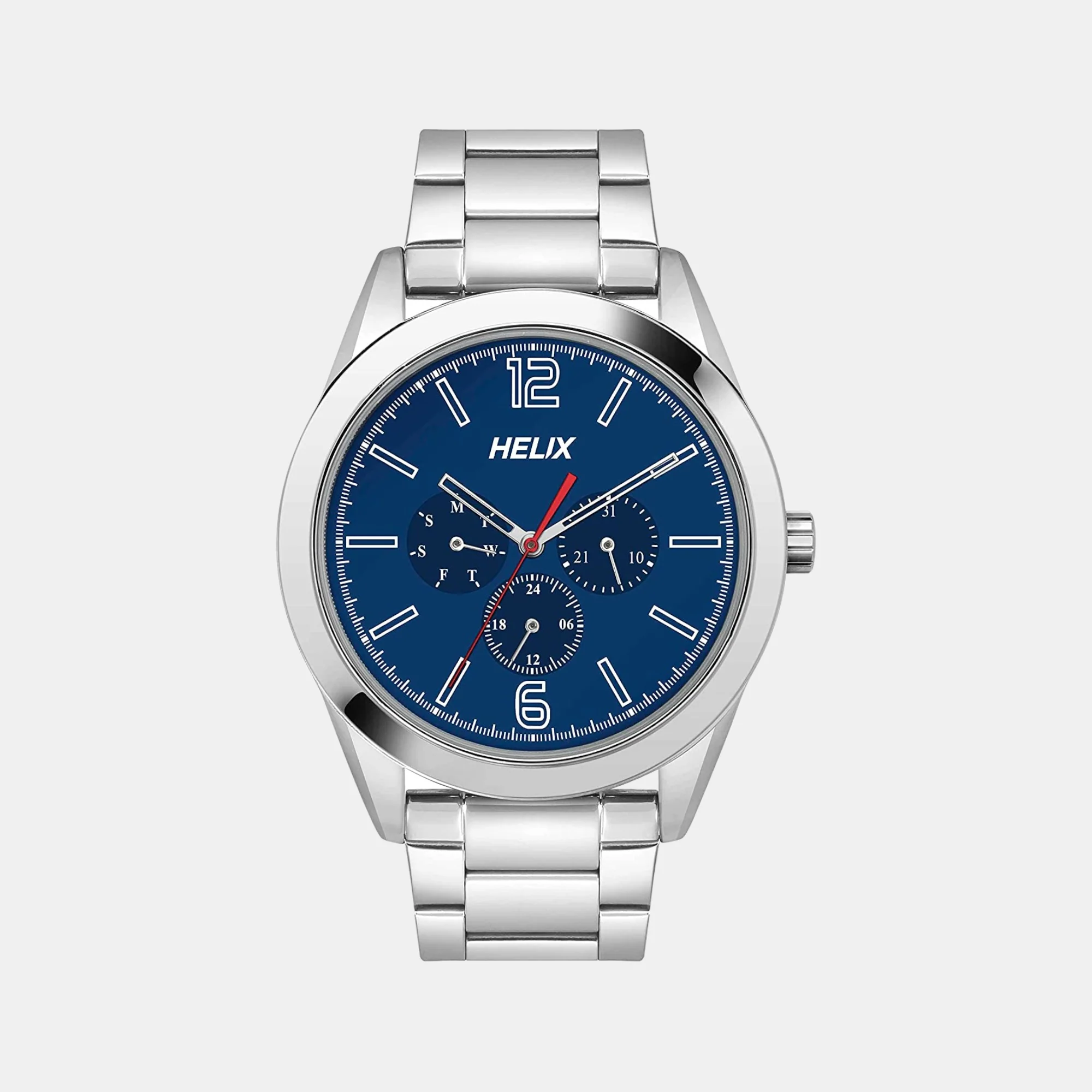 Men Quartz Blue Dial Chronograph Stainless Steel Watch TW031HG20