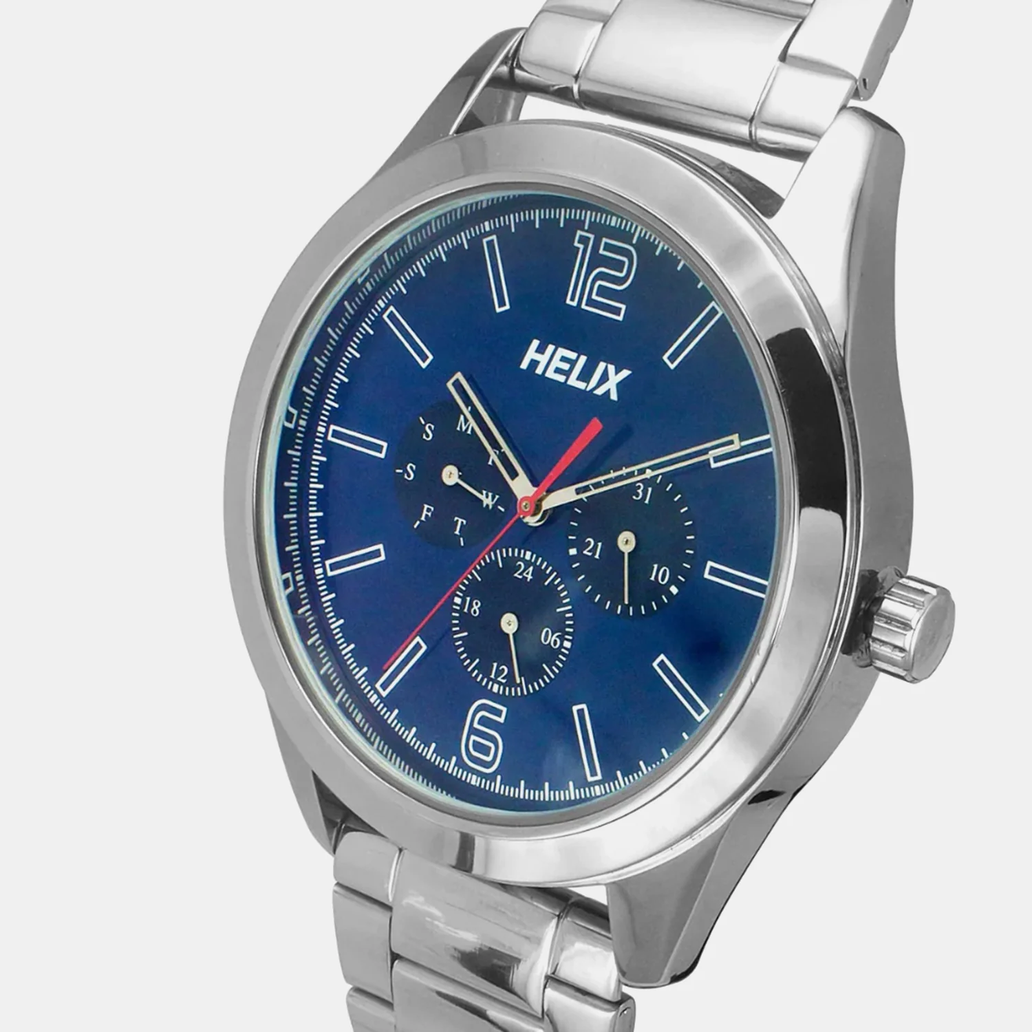 Men Quartz Blue Dial Chronograph Stainless Steel Watch TW031HG20 - Image 2