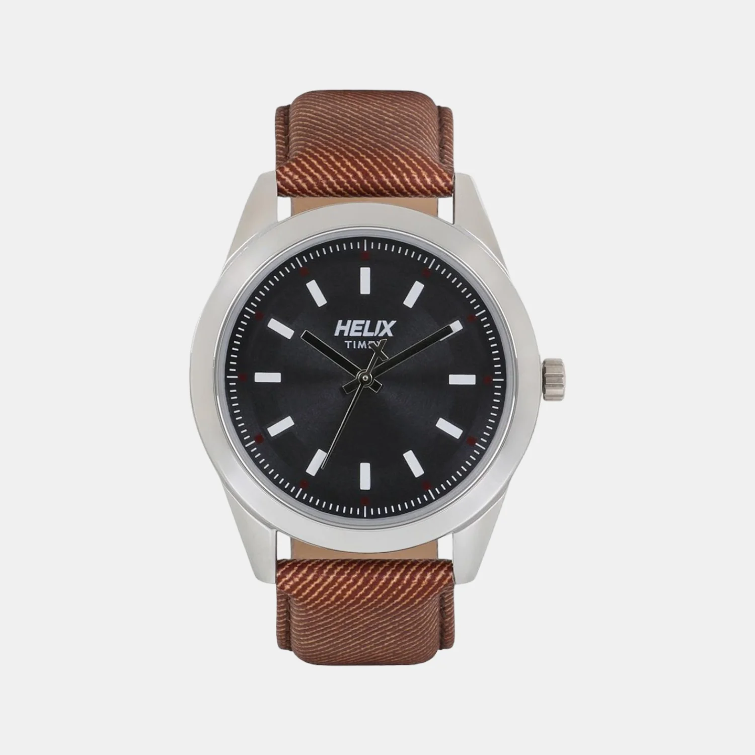 Men Quartz Grey Dial Analog Leather Watch TW031HG06