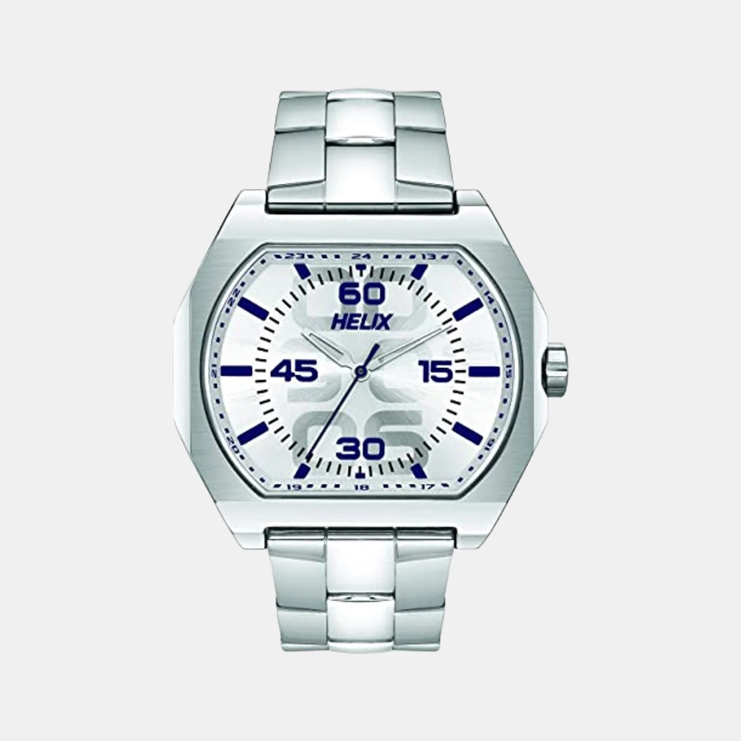 Men Quartz Silver Dial Analog Stainless Steel Watch TW040HG03