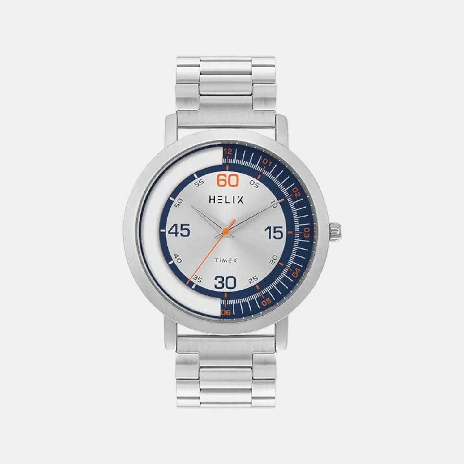 Men Quartz Silver Dial Analog Stainless Steel Watch TW063HG01T