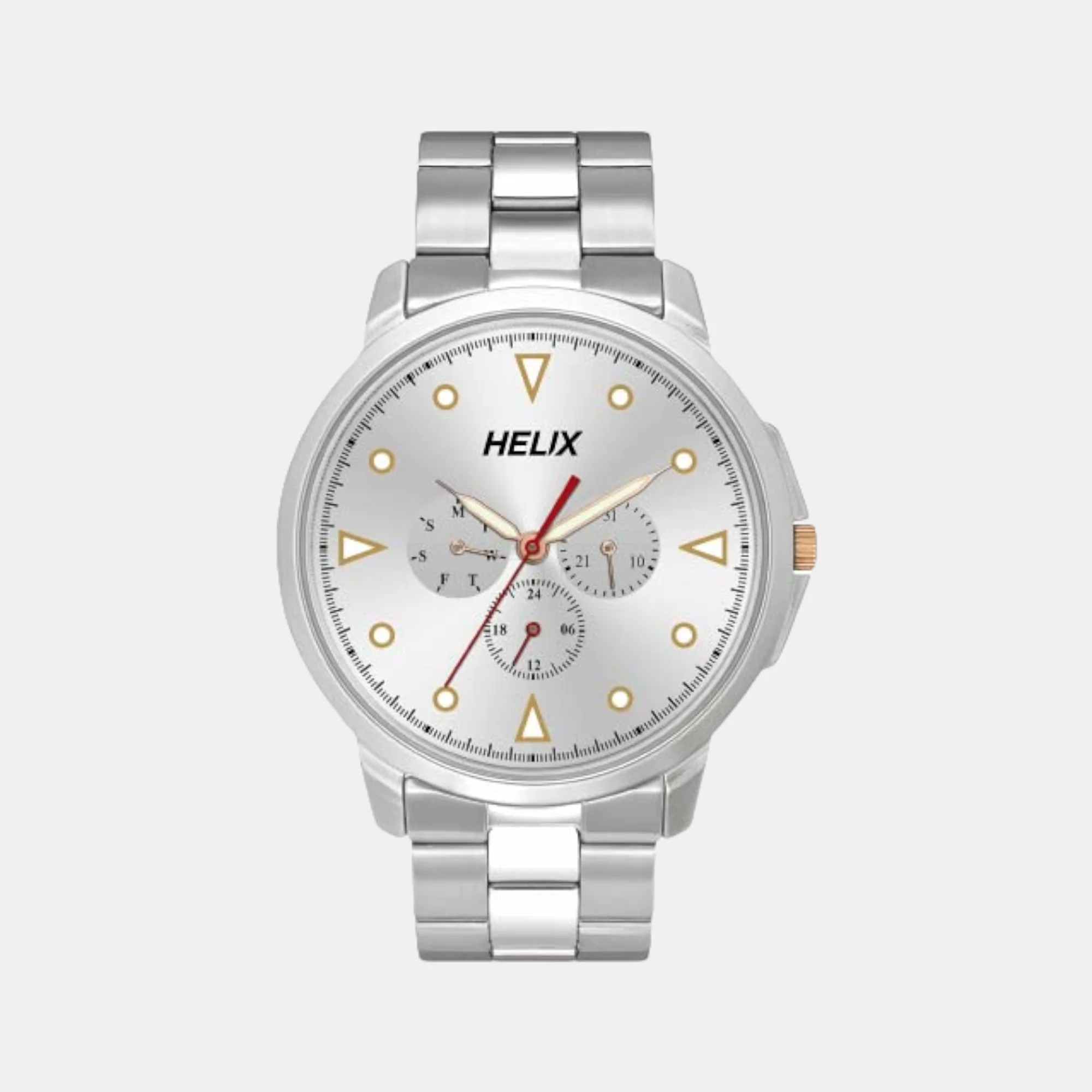 Men Quartz Silver Dial Chronograph Stainless Steel Watch TW027HG35