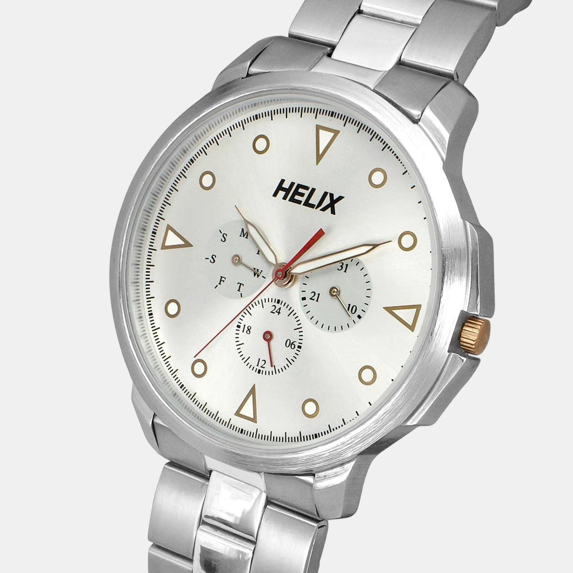 Men Quartz Silver Dial Chronograph Stainless Steel Watch TW027HG35 - Image 2