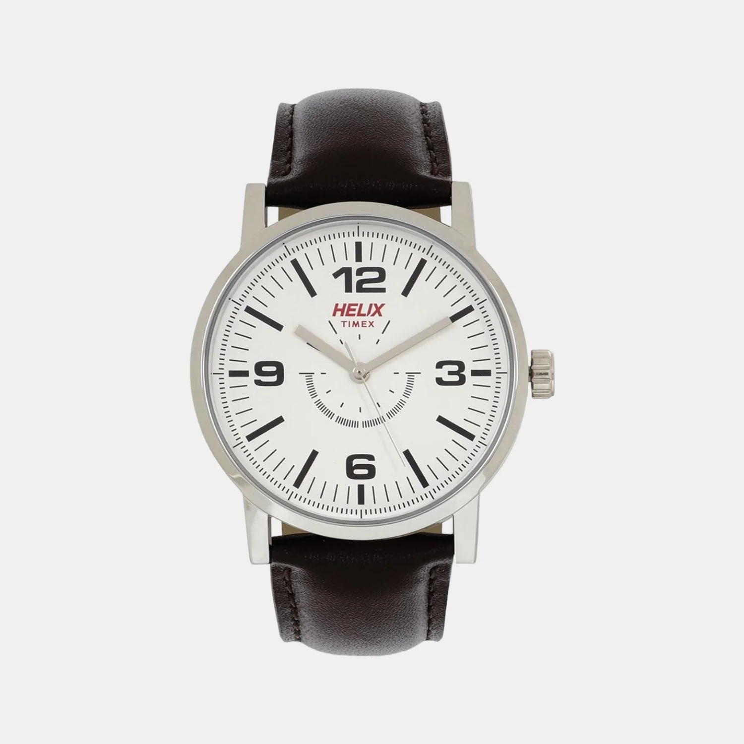 Men Quartz White Dial Analog Leather Watch TW035HG00