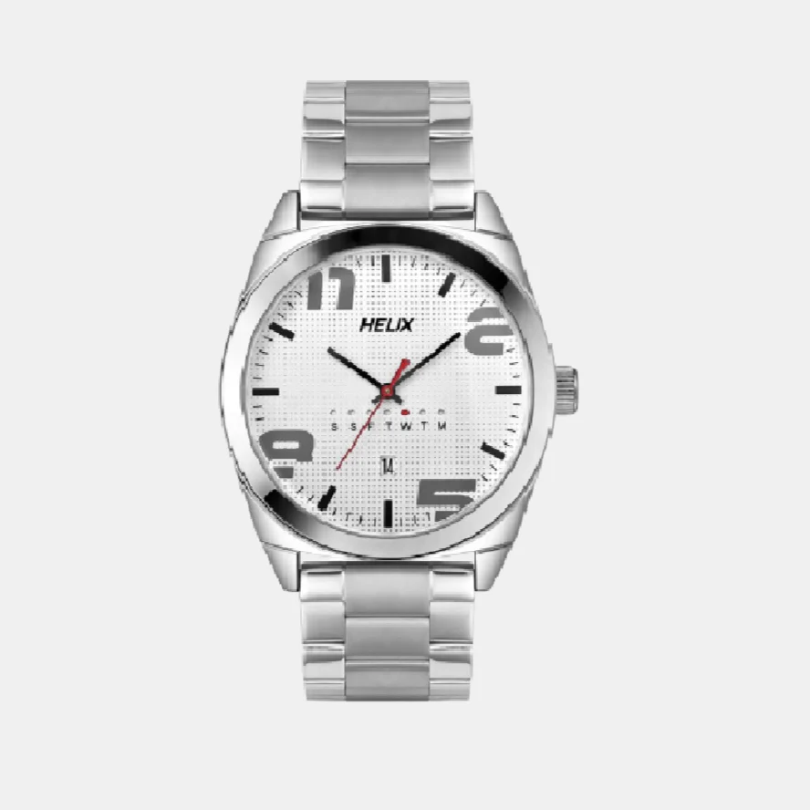Men Quartz White Dial Analog Rubber Watch TW044HG03