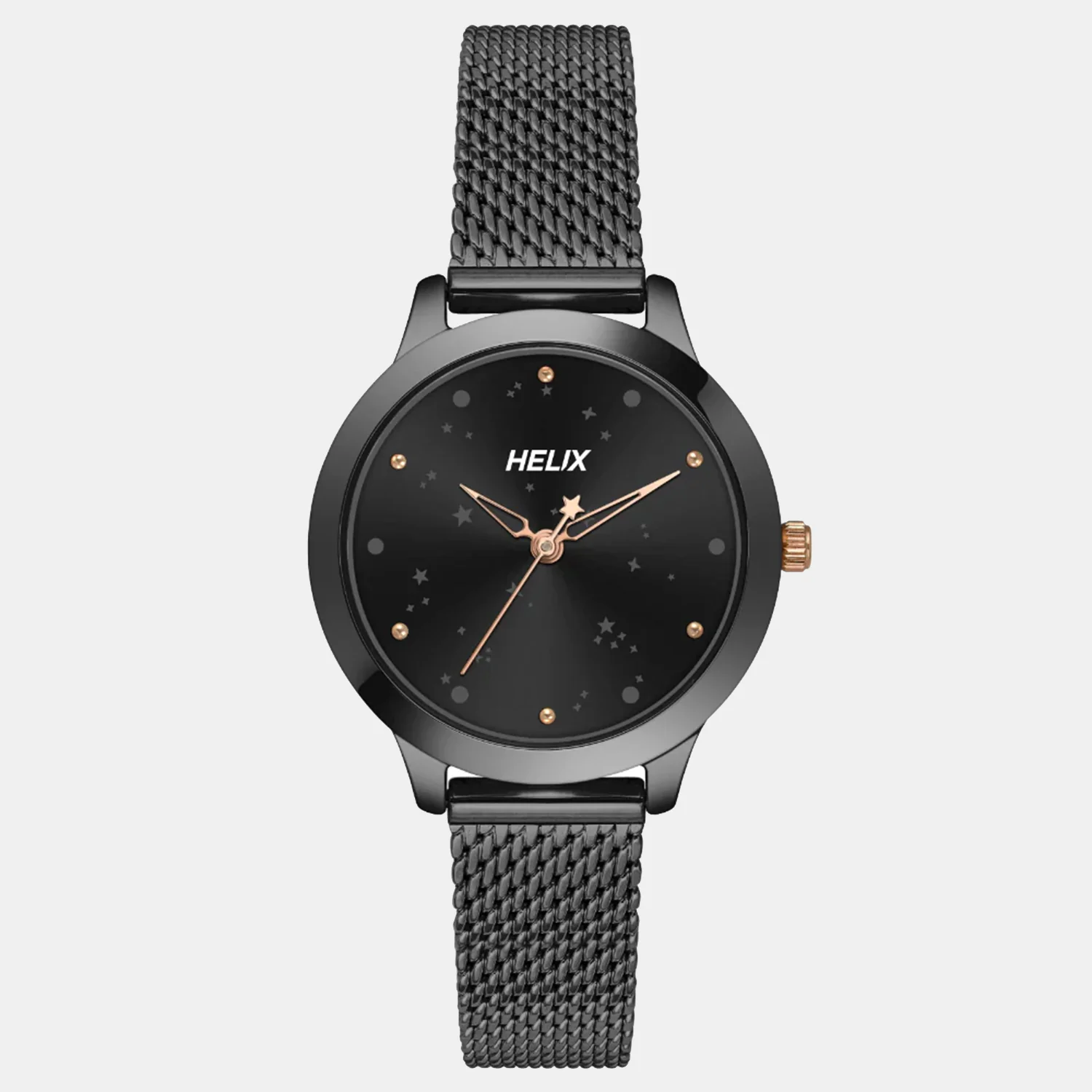 Women Quartz Black Dial Analog Mesh Watch TW022HL36 - Image 5