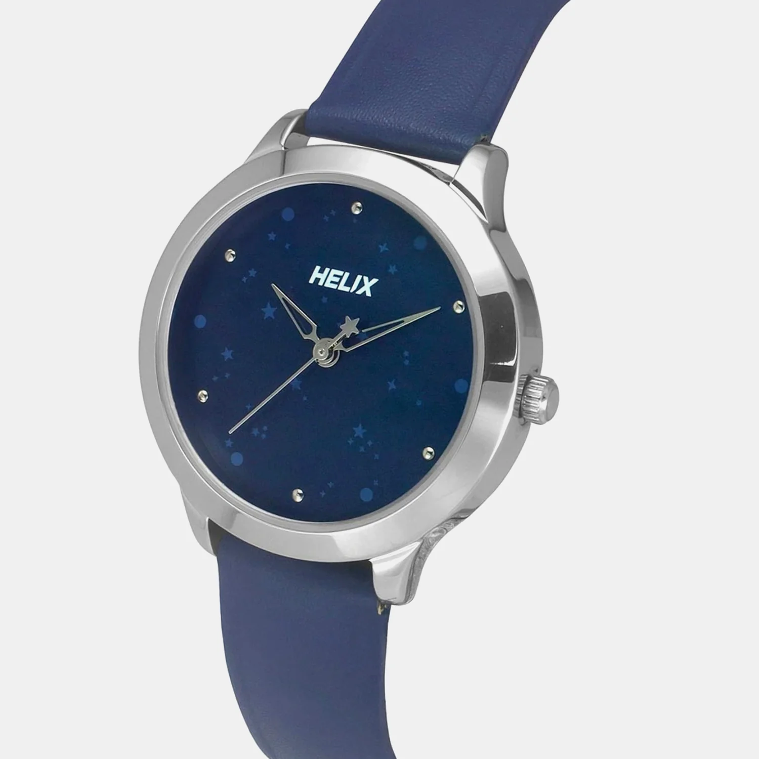 Women Quartz Blue Dial Analog Leather Watch TW022HL30 - Image 2