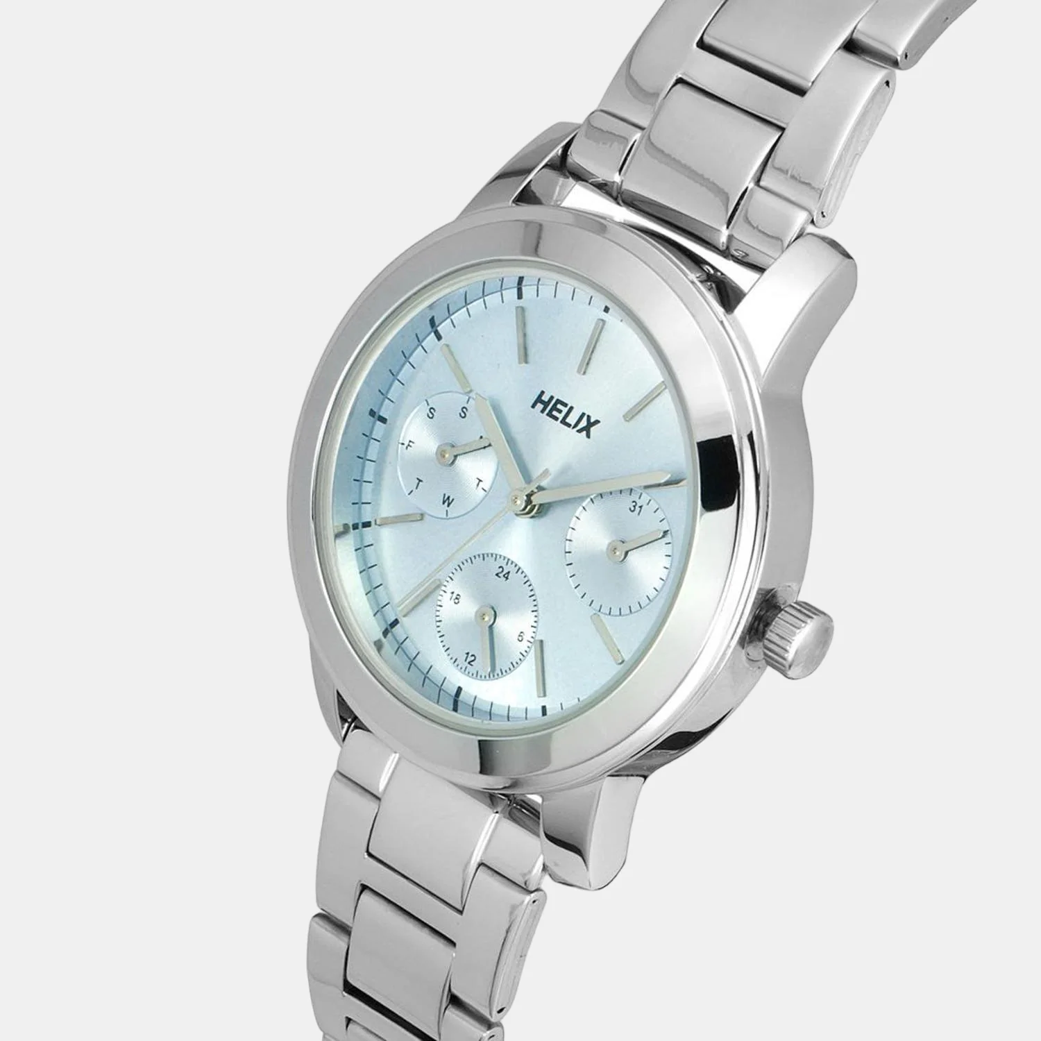 Women Quartz Blue Dial Chronograph Stainless Steel Watch TW052HL00 - Image 2
