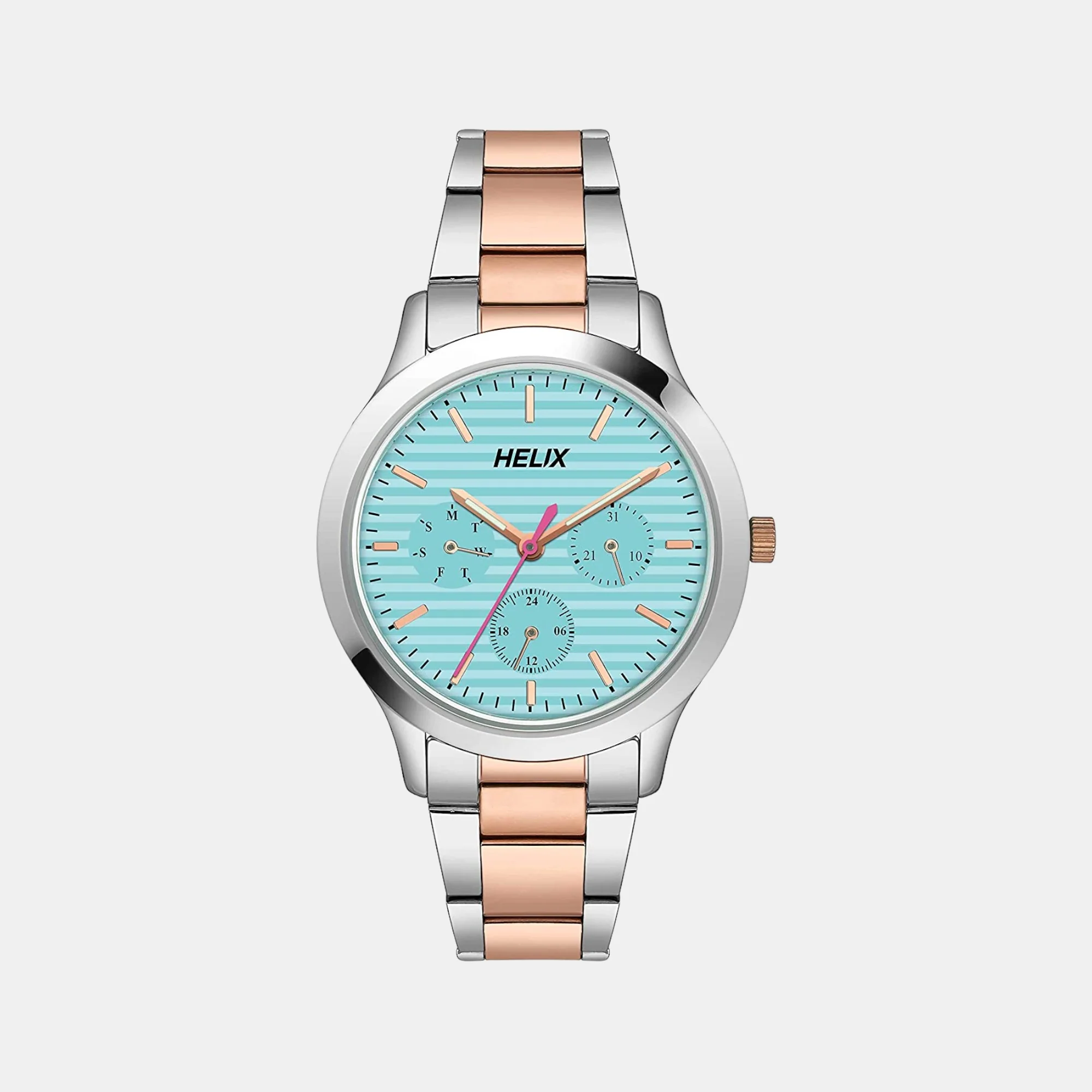 Women Quartz Blue Dial Multi-Function Stainless Steel Watch TW053HL03