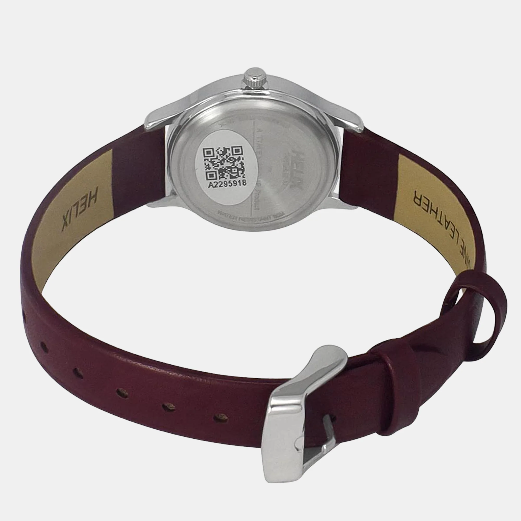 Women Quartz Burgundy Dial Analog Leather Watch TW051HL02 - Image 5