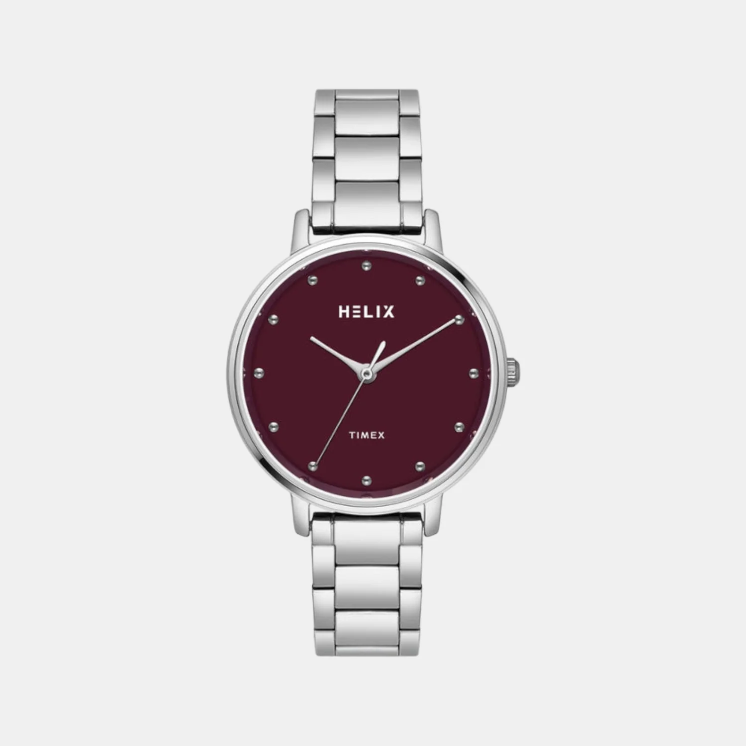 Women Quartz Burgundy Dial Analog Stainless Steel Watch TW056HL04 - Image 2