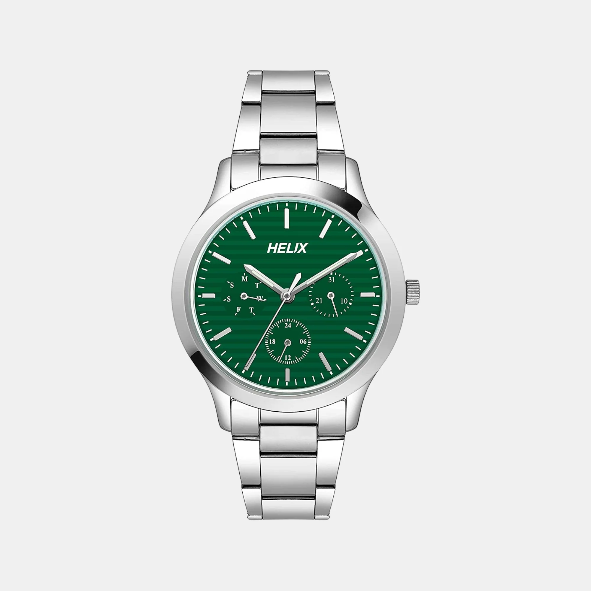 Women Quartz Green Dial Chronograph Stainless Steel Watch TW053HL02