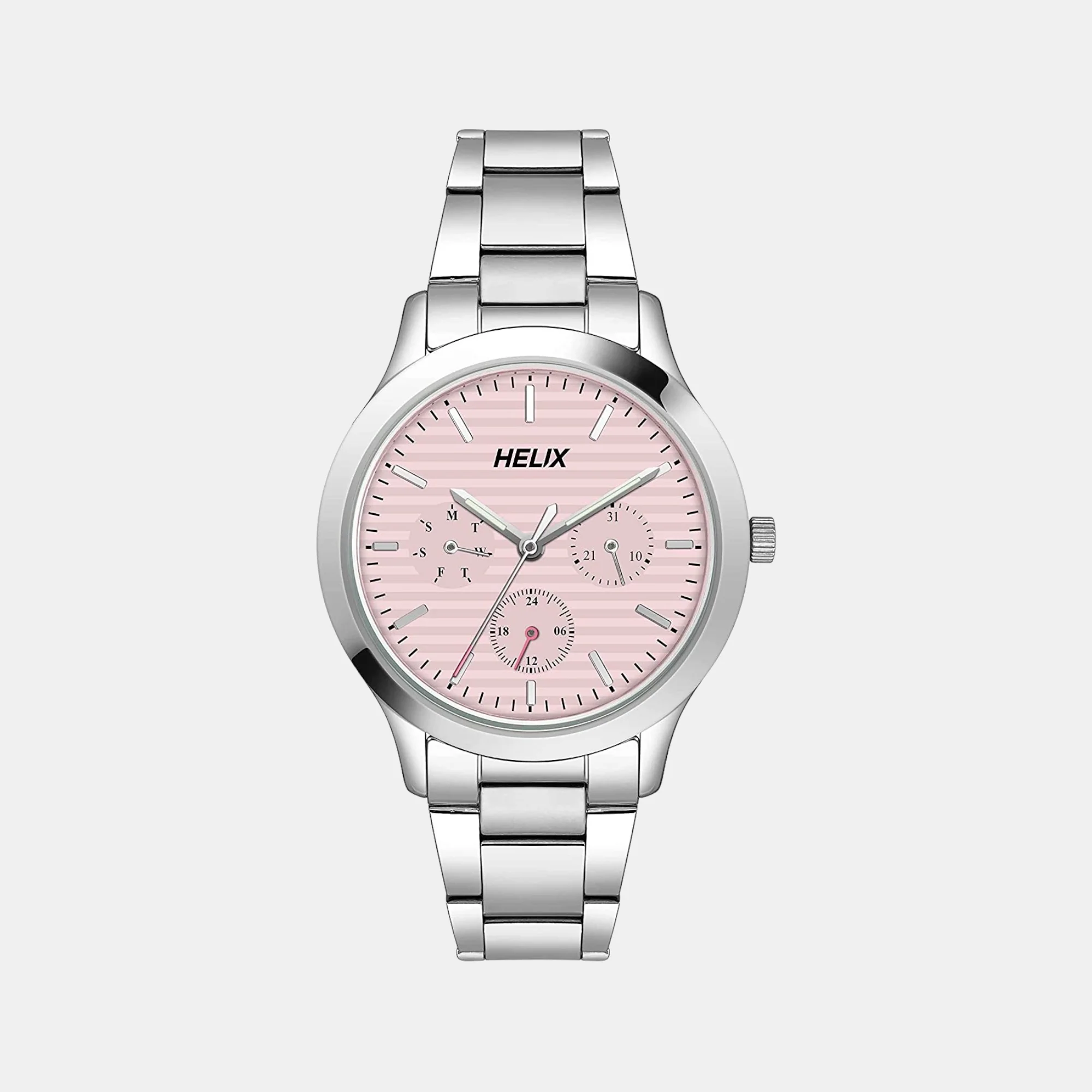 Women Quartz Pink Dial Chronograph Stainless Steel Watch TW053HL00