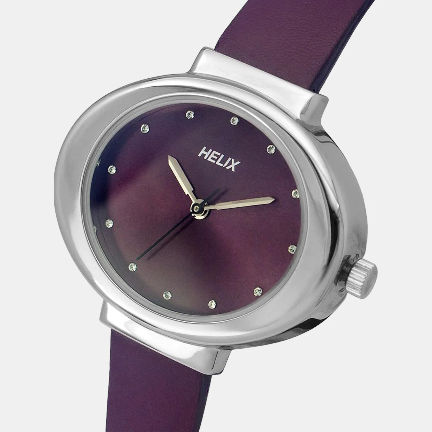 Women Quartz Purple Dial Analog Leather Watch TW039HL06 - Image 5