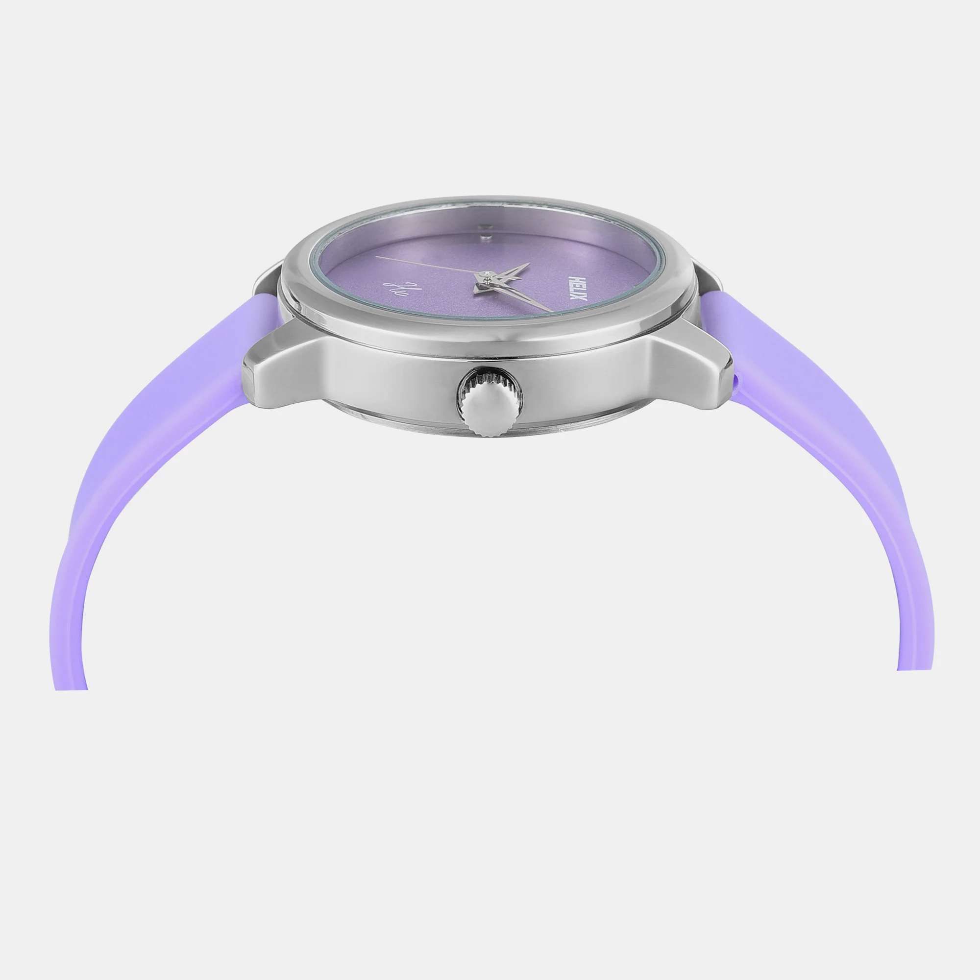 Women Quartz Purple Dial Analog Silicone Watch TW048HL15 - Image 4