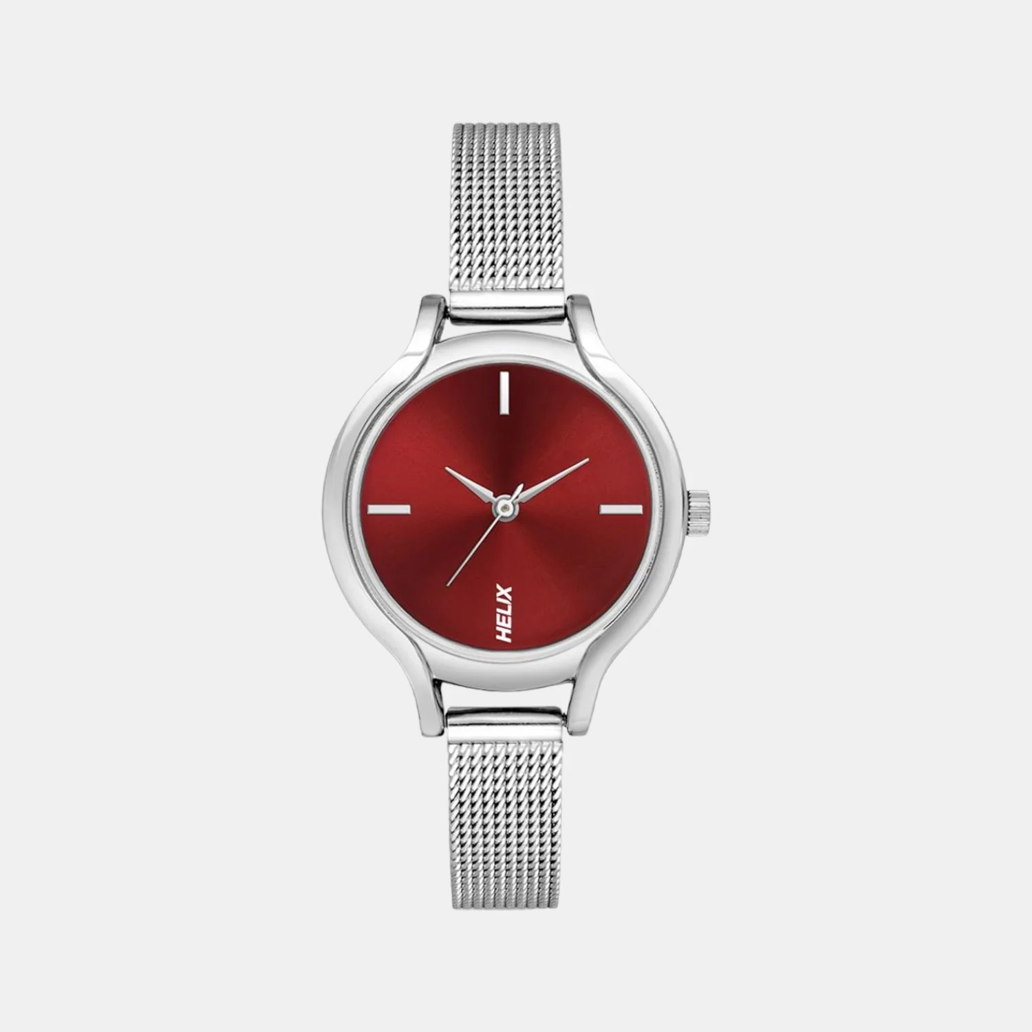 Women Quartz Red Dial Analog Stainless Steel Watch TW027HL21