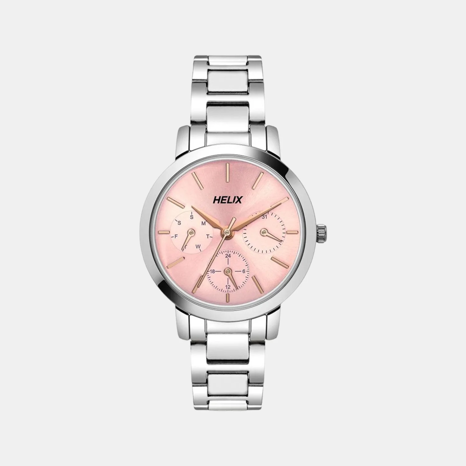 Women Quartz Silver Dial Chronograph Stainless Steel Watch TW024HL36