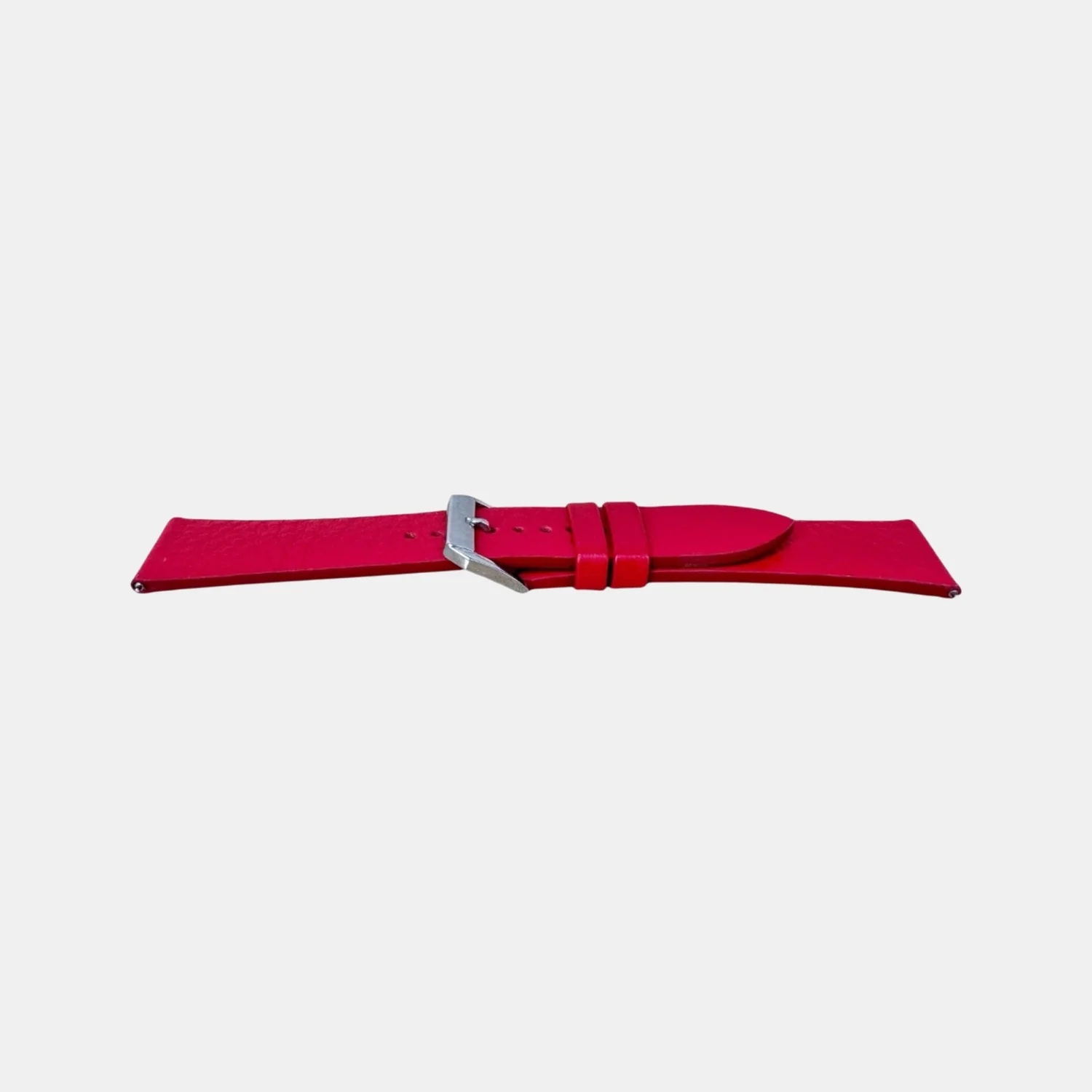Men Italian Leather Strap VIBE - RED BERRY 18 MM - Image 3