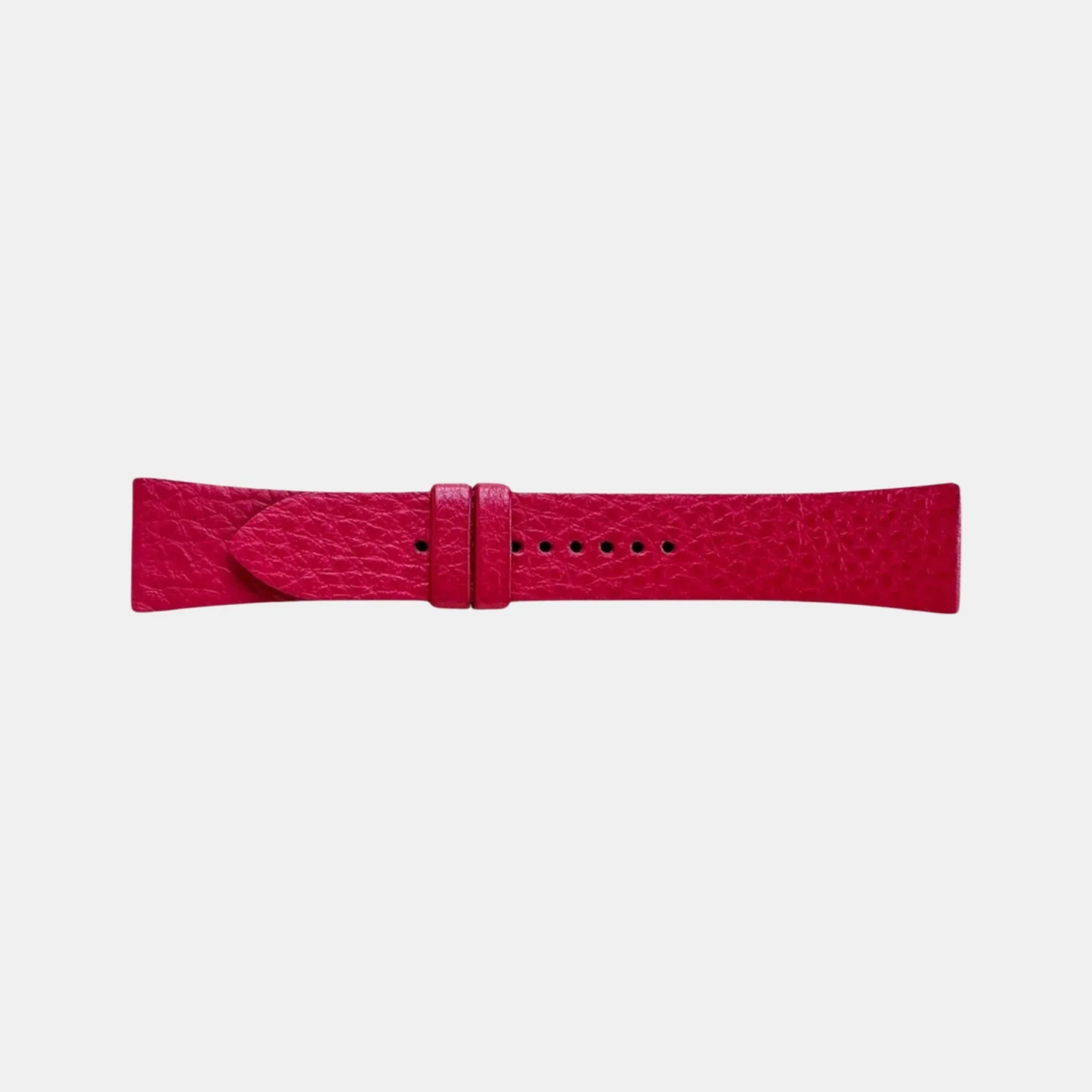 Men Italian Leather Strap VIBE - RED BERRY 22 MM - Image 4