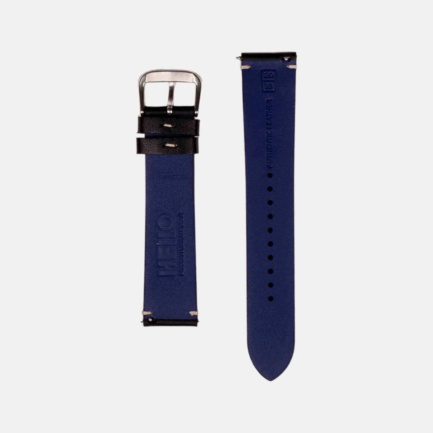 Men Sheep Nappa Leather Strap INTRO 2.0 DS - BLACK HAWK 20 MM - Image 2