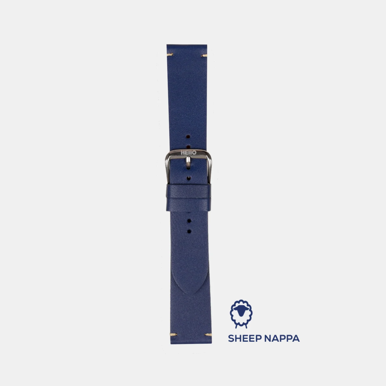 Men Sheep Nappa Leather Strap INTRO 2.0 DS- VAN GOGH BLUE 22 MM - Image 3