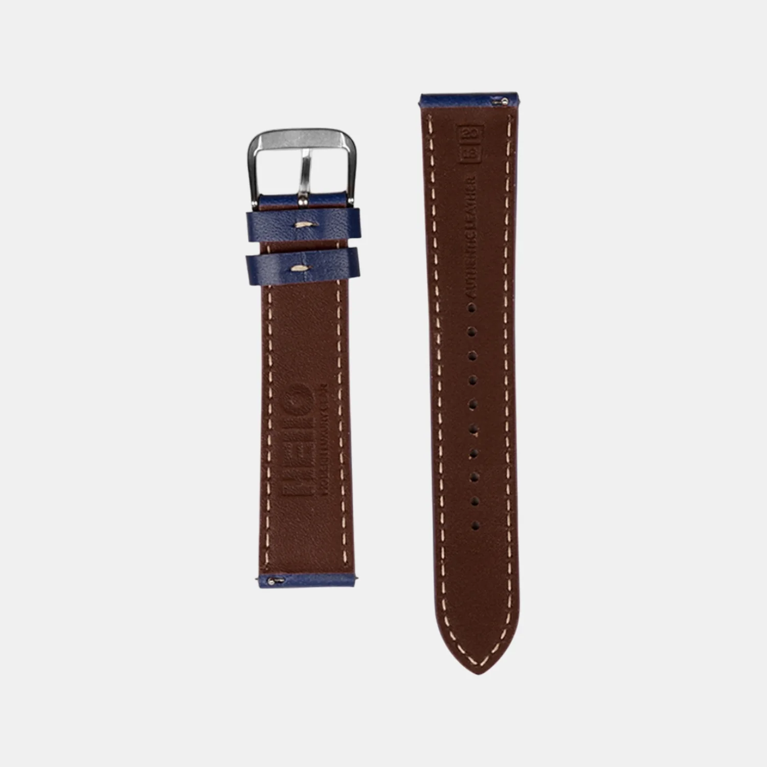Men Sheep Nappa Leather Strap INTRO 2.0 PS - VAN GOGH BLUE 22 MM - Image 2