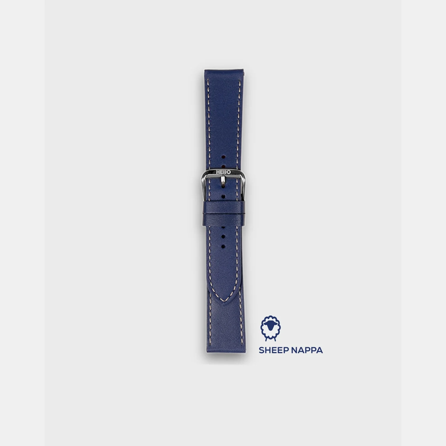 Men Sheep Nappa Leather Strap INTRO 2.0 PS - VAN GOGH BLUE 22 MM - Image 3