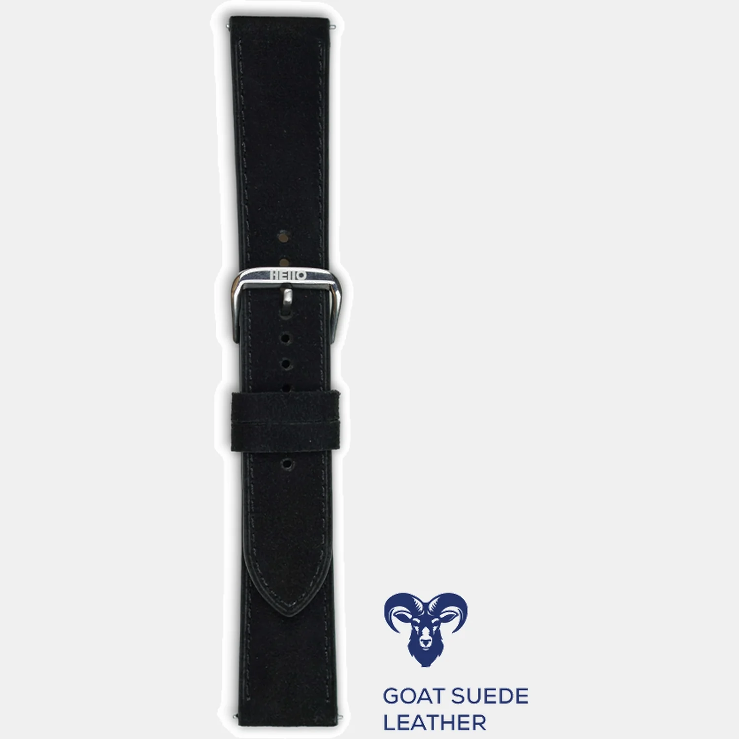 Men Suede Leather Strap GRACE IN SUEDE- WINTER NIGHT 20 MM - Image 3