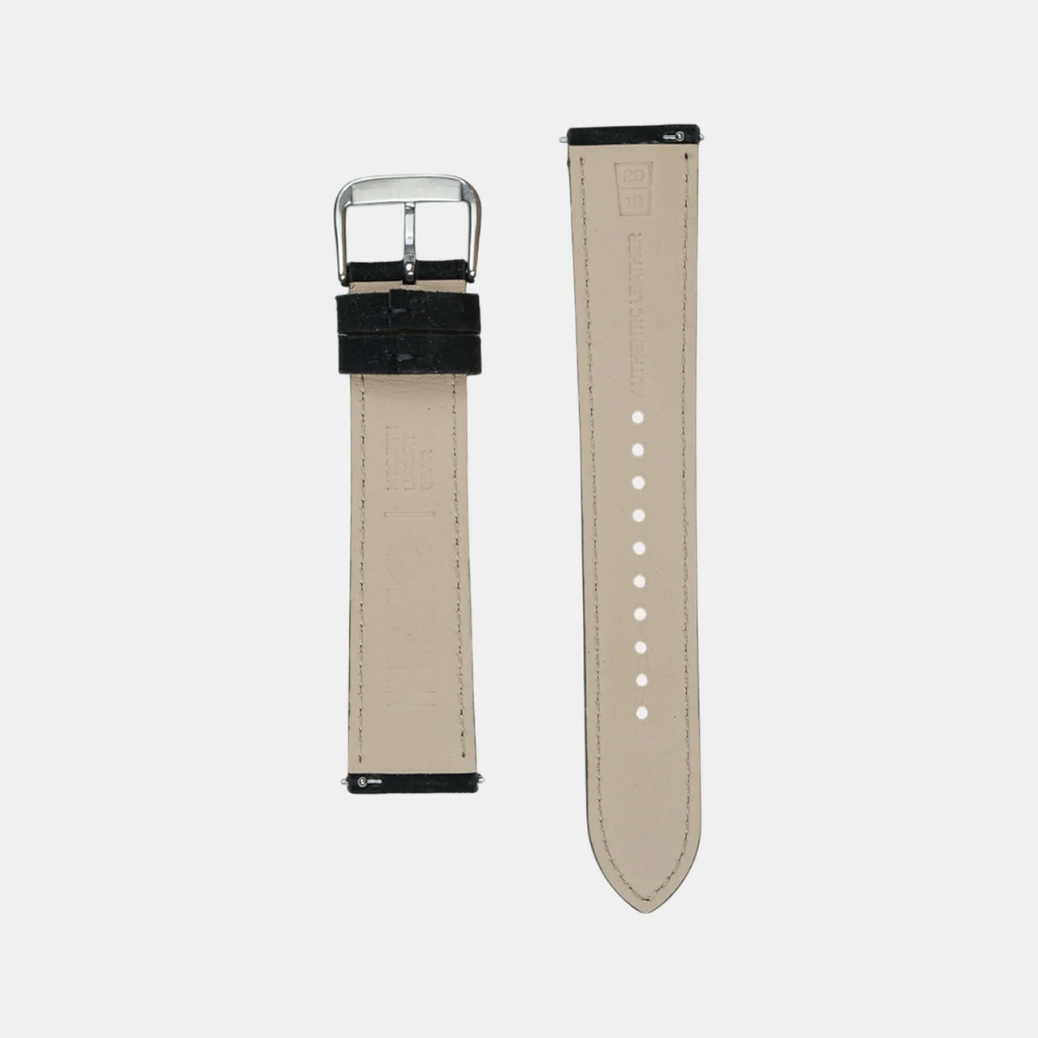 Men Suede Leather Strap GRACE IN SUEDE- WINTER NIGHT 22 MM - Image 2