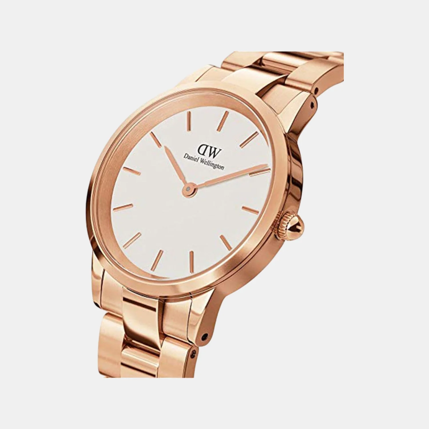 Iconic Link Men Quartz White Dial Analog Stainless Steel Watch DW00100343K - Image 4