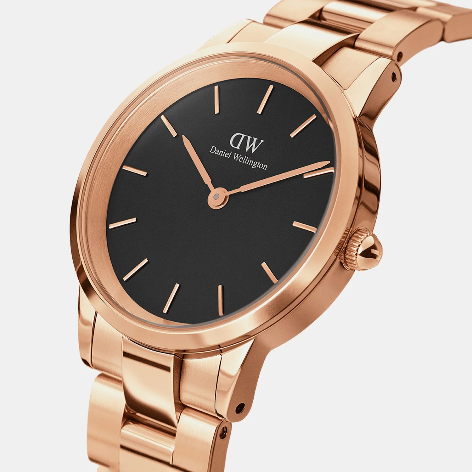 Iconic Women Quartz Black Dial Analog Stainless Steel Watch DW00100214K - Image 2