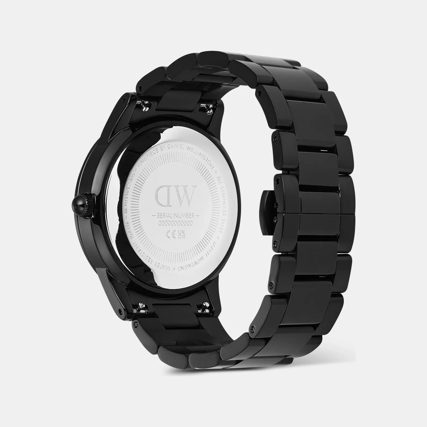 Index Bezel Men Quartz BLACK Dial Analog Stainless Steel Watch DW00100821K - Image 3