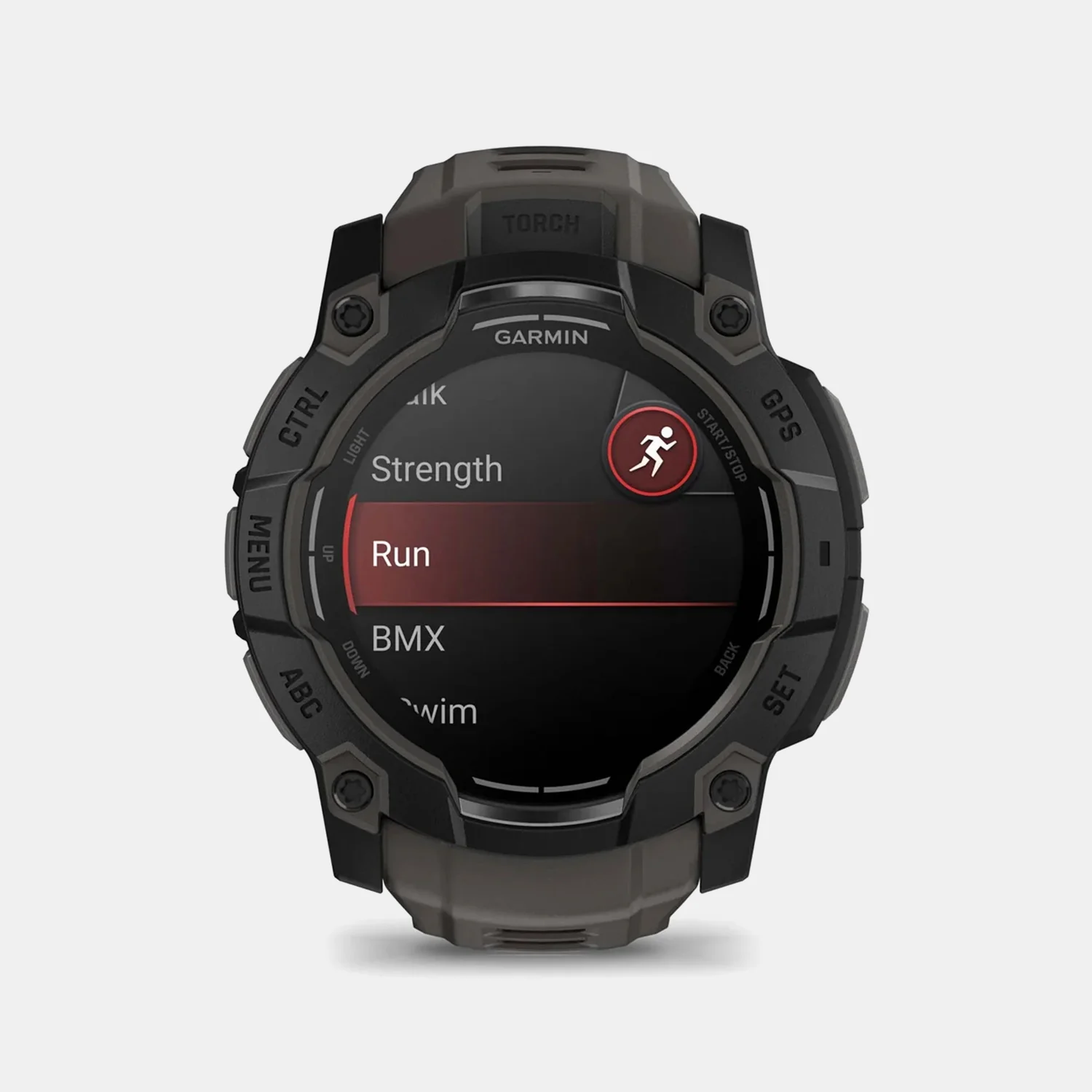 Instinct 3 Unisex Black Dial Digital Silicone Watch 010-03020-00